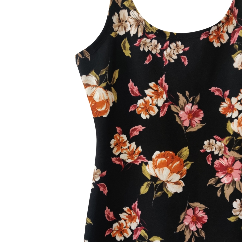 Mind Code Dress Bodycon Floral Black w/Flowers Size Large